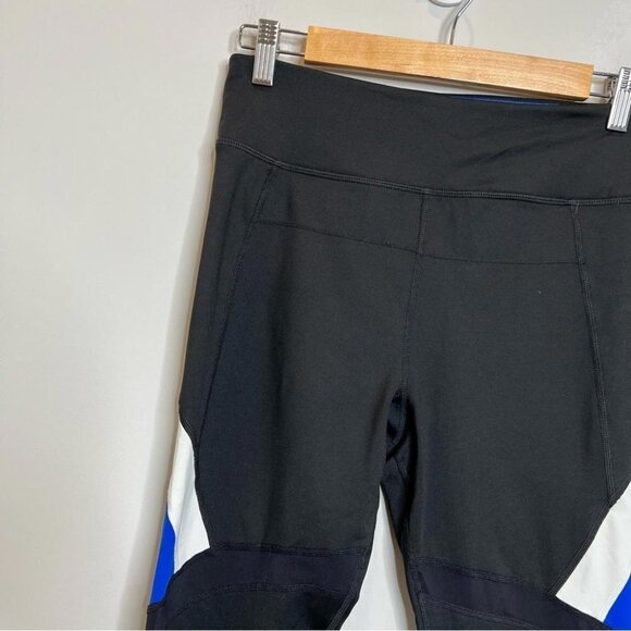 Calvin Klein Performance Womens Size Medium Black White Blue Cropped Legging - Picture 3 of 10